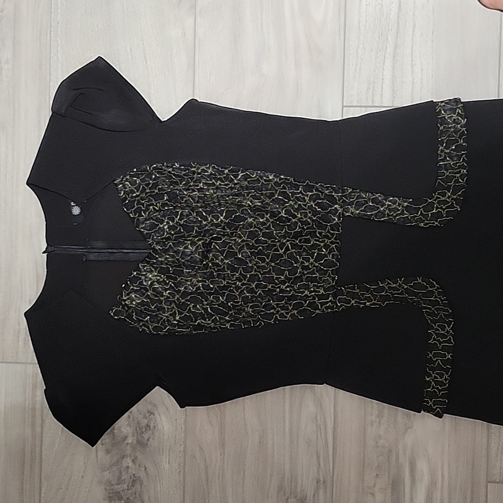 Black gold dress